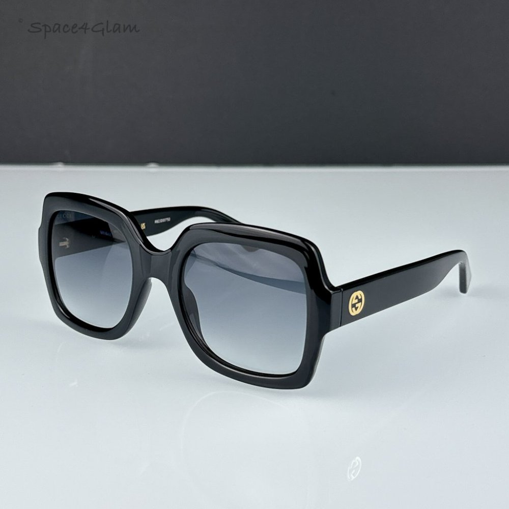 Gucci Women Sunglasse Black Gradient Grey Square GG1337S 001 NEW AUTHENTIC - Picture 6 of 9